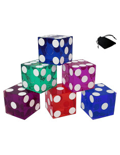 Conjunto de 6 Dados Pulidos de Casinos de Las Vegas - 19mm