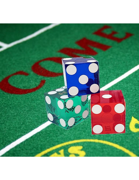 Conjunto de 6 Dados Pulidos de Casinos de Las Vegas - 19mm