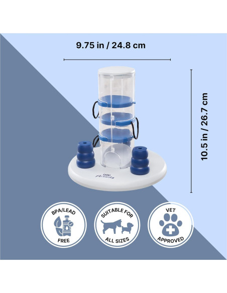 Torre de Juego Interactiva TRIXIE para Perros Nivel 2 25.4x25.4x33cm