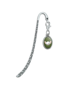 Marcador de Página de Metal Pinky y Cerebro con Encanto Ovalado