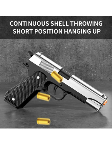 Pistola de Juguete Stoytoo 1911 Semiautomática Plata 357g
