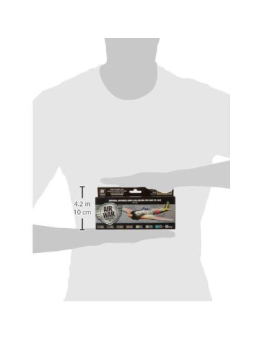 Set de pintura Vallejo IJA 8 colores 17ml para aeronaves