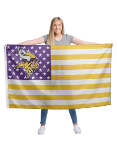 Bandera Horizontal NFL Minnesota Vikings 0.91m x 1.52m 2