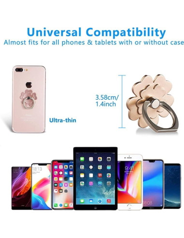Soporte para Anillo de Teléfono Kinizuxi - 5 Colores, Rotación 360