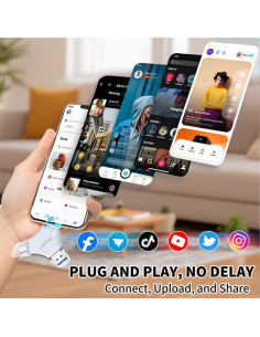 Unidad Flash USB 3.0 Techkey 256GB MFi 3 en 1 para iPhone 2