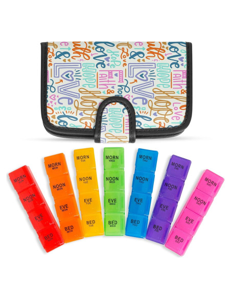 Organizador Semanal de Pastillas Vive - Estuche de Cuero 7 Cajas