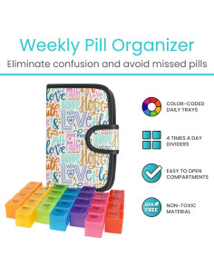 Organizador Semanal de Pastillas Vive - Estuche de Cuero 7 Cajas 2