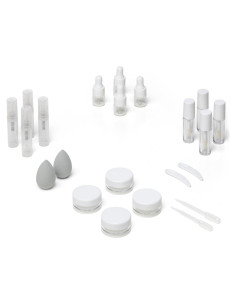 Set de Mini Envases de Maquillaje VESSARA - 4 Botellas, 4 Tubos, 4 Tarros, 4 Sprays