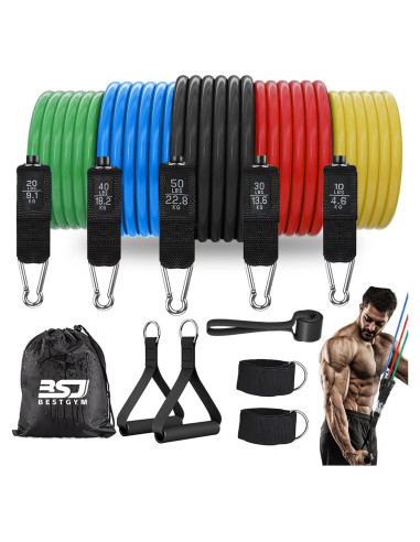 Conjunto de Bandas de Resistencia BSJ BESTGYM 150 LBS