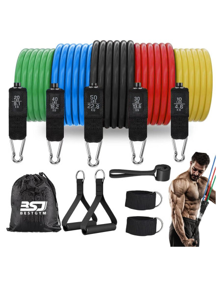 Conjunto de Bandas de Resistencia BSJ BESTGYM 150 LBS