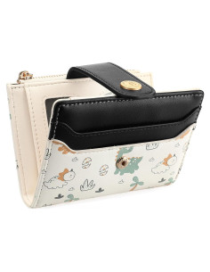 Cartera Bifold de Cuero Vegano con Bloqueo RFID para Mujeres