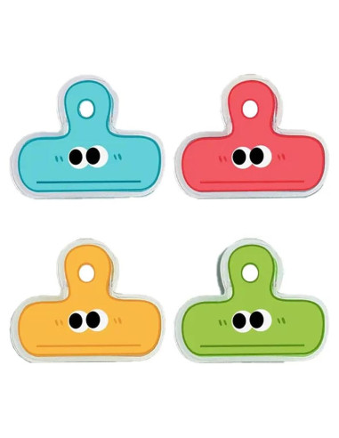 Clips de Papelería Nanaxagly - 4 Piezas, Diseño Lindo, 4.5cm