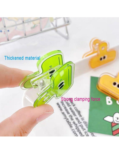 Clips de Papelería Nanaxagly - 4 Piezas, Diseño Lindo, 4.5cm