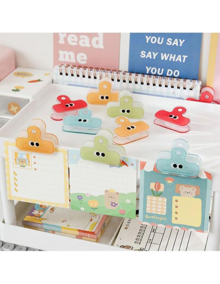 Clips de Papelería Nanaxagly - 4 Piezas, Diseño Lindo, 4.5cm