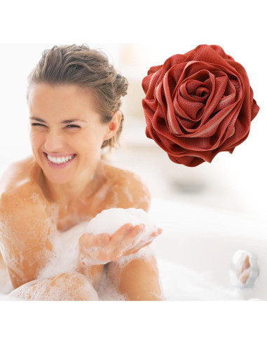 Esponja de Ducha Rosa 12cm Suave Exfoliante para Baño