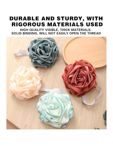 Esponja de Ducha Rosa 12cm Suave Exfoliante para Baño