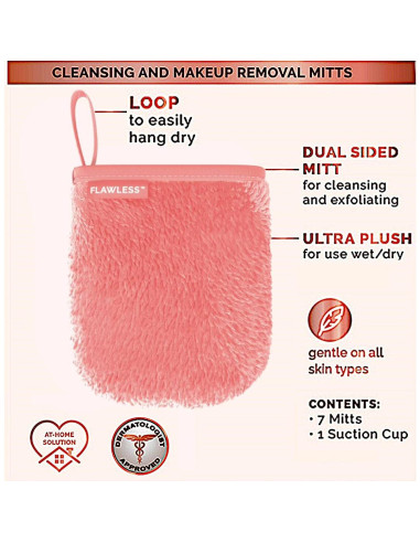 Paño Facial Reutilizable Flawless - Set de 7 Paños Microfibra