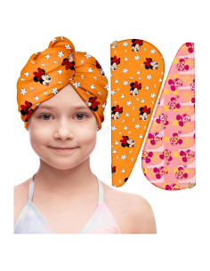 Toalla de Microfibra para Cabello Akkya 2 Piezas Diseño Caricatura