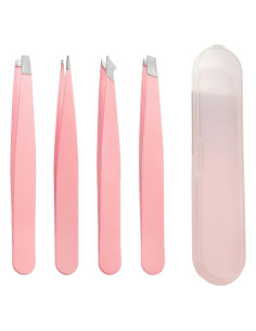 Juego de Pinzas TIKIYOUN Rosa 4 Piezas Acero Inoxidable