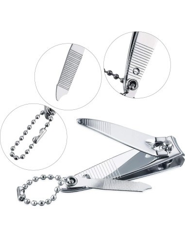 Juego de Cortauñas de Acero Inoxidable Bememo 12 Piezas