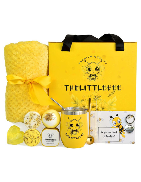 Caja de Regalo AMIND con Vela, Jabón, Bomba de Baño y Manta