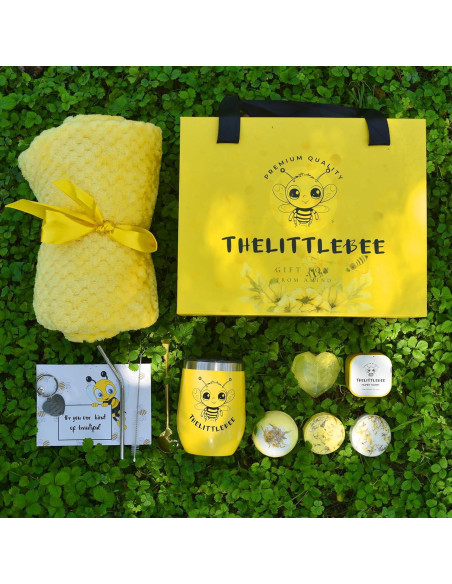 Caja de Regalo AMIND con Vela, Jabón, Bomba de Baño y Manta