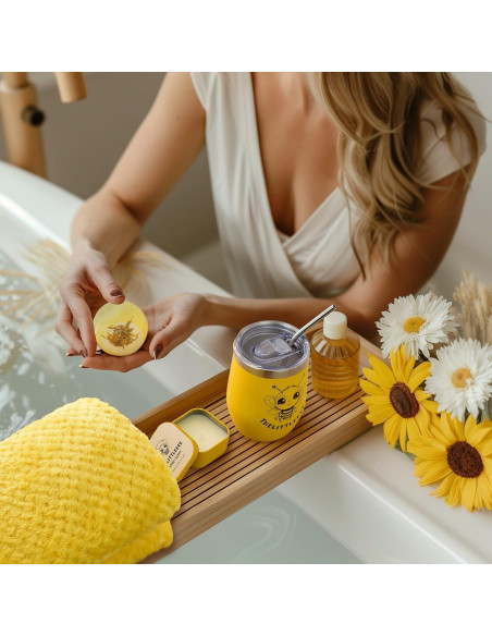 Caja de Regalo AMIND con Vela, Jabón, Bomba de Baño y Manta