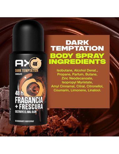 Desodorante en Spray ZompoZ Dark Temptation 3x85g Hombre