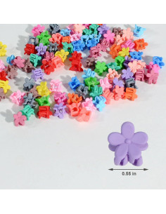 Mini Clips de Pelo con Flor Yongdeli - 100 Piezas Colores Mate 2