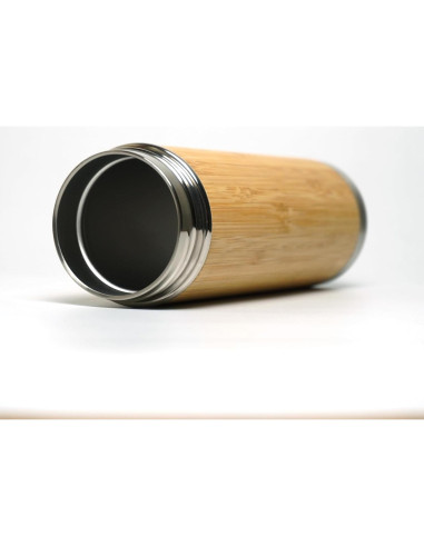 Botella de Agua de Bambú con Infusor de Té Meezo 450 ml