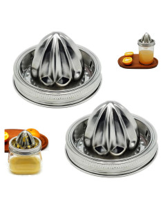 Tapa exprimidor manual QurHapzy para frascos Mason 3.38"