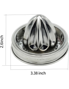 Tapa exprimidor manual QurHapzy para frascos Mason 3.38" 2