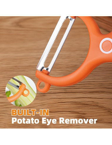 Juego de 8 Peladores de Verduras Trez Treamer Acero Inoxidable