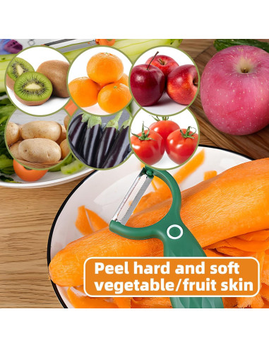 Juego de 8 Peladores de Verduras Trez Treamer Acero Inoxidable