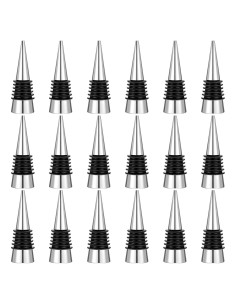 Tapones de Vino Reutilizables Mekueeex - 24 Piezas Plateados