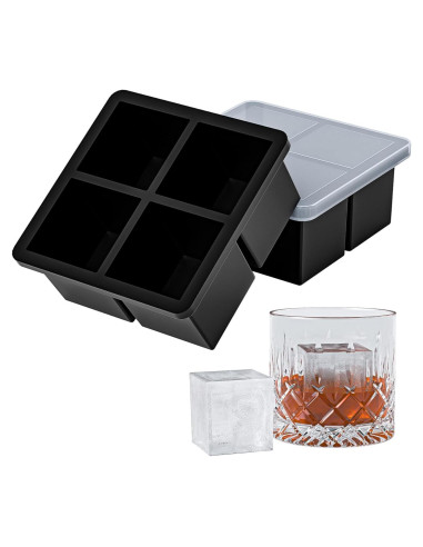 Bandeja de Hielo Grande Bangp 2 Piezas Silicona Cuadrada