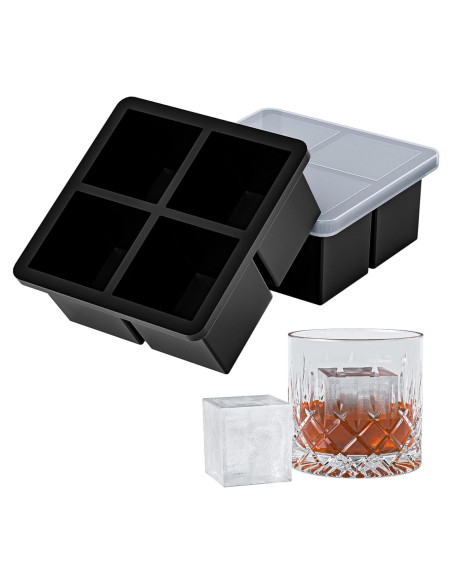 Bandeja de Hielo Grande Bangp 2 Piezas Silicona Cuadrada