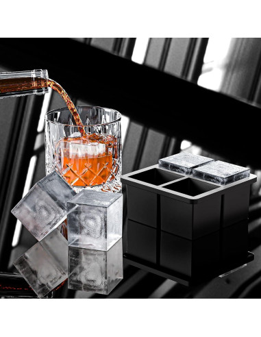 Bandeja de Hielo Grande Bangp 2 Piezas Silicona Cuadrada