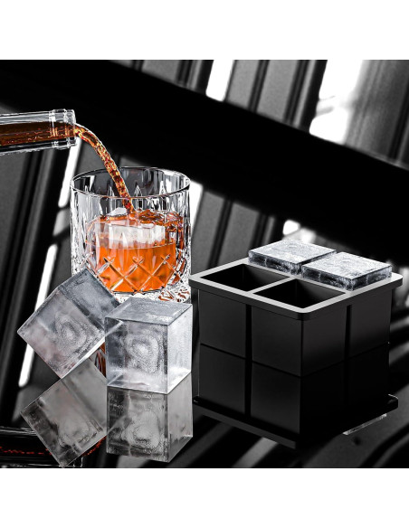 Bandeja de Hielo Grande Bangp 2 Piezas Silicona Cuadrada