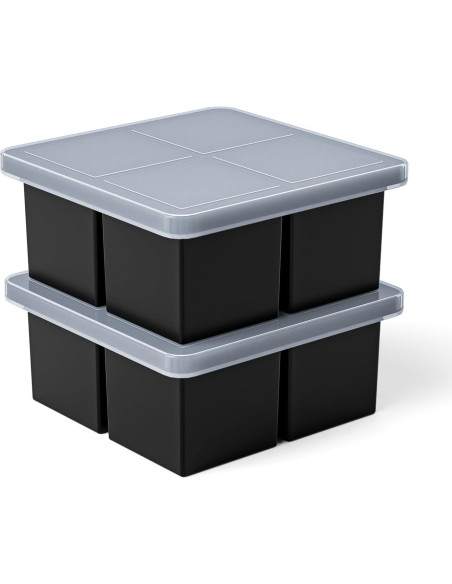 Bandeja de Hielo Grande Bangp 2 Piezas Silicona Cuadrada