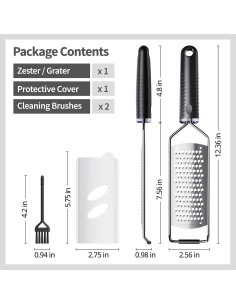 Rallador de Queso Tzyoawe Antideslizante Acero Inoxidable 30cm 2