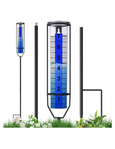 Pluviómetro RASKOO Ajustable para Jardín, 26.9 cm