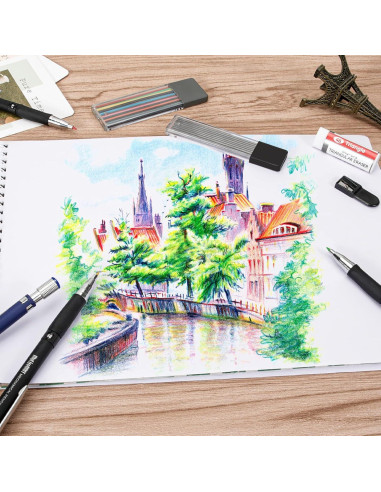 Juego de Lápices Mecánicos MyLifeUNIT 22 Pcs 2.0 mm Multicolor