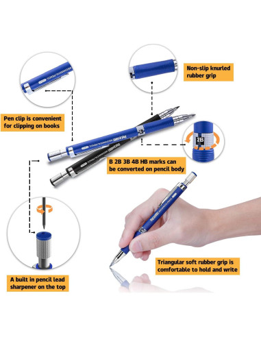 Juego de Lápices Mecánicos MyLifeUNIT 22 Pcs 2.0 mm Multicolor