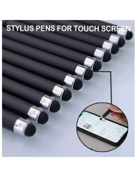 Bolígrafos de Gel Negro MiSiBao 0.7mm 18 Paquete con Stylus