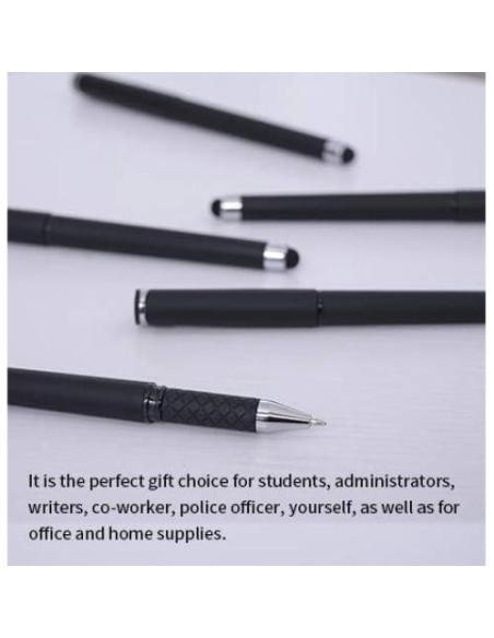 Bolígrafos de Gel Negro MiSiBao 0.7mm 18 Paquete con Stylus