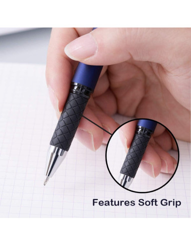 Bolígrafos de Gel Negro MiSiBao 0.7mm 18 Paquete con Stylus