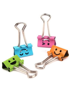 Clips de Encuadernación Coloridos NUOBESTY 40 Pcs Metal 3.71 cm