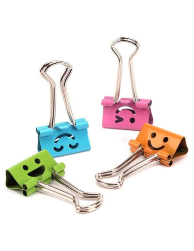 Clips de Encuadernación Coloridos NUOBESTY 40 Pcs Metal 3.71 cm