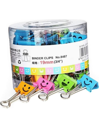 Clips de Encuadernación Coloridos NUOBESTY 40 Pcs Metal 3.71 cm